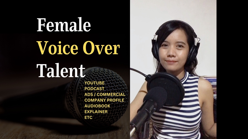 Sulih suara (dubbing, looping) - Female Voice Over, Pengisi Suara Wanita (Konten Youtube, Iklan, Explainer, Company Profile) - 1