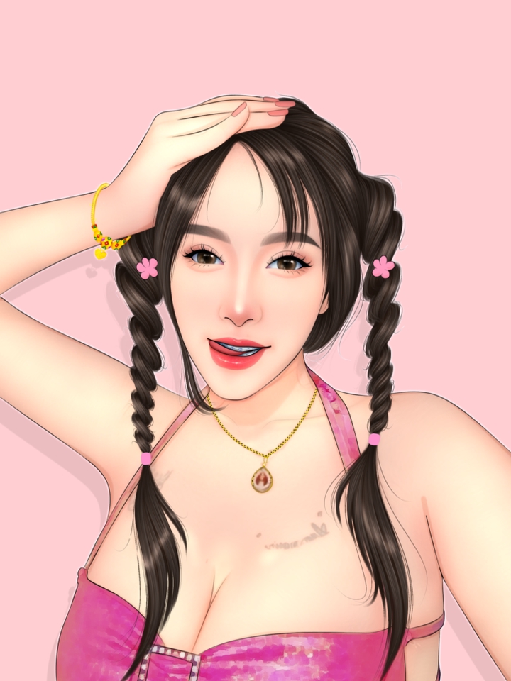 วาดภาพเหมือน Portrait - Portrait Digital สไตล์การ์ตูน - 7