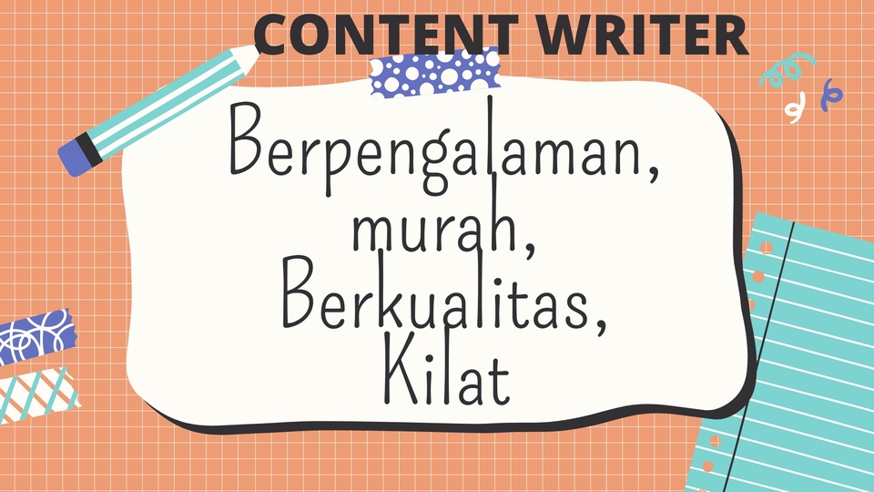 Penulisan Konten - Artikel kurang dari 1000 kata bisa ditunggu, 4-6 jam selesai ! - 1