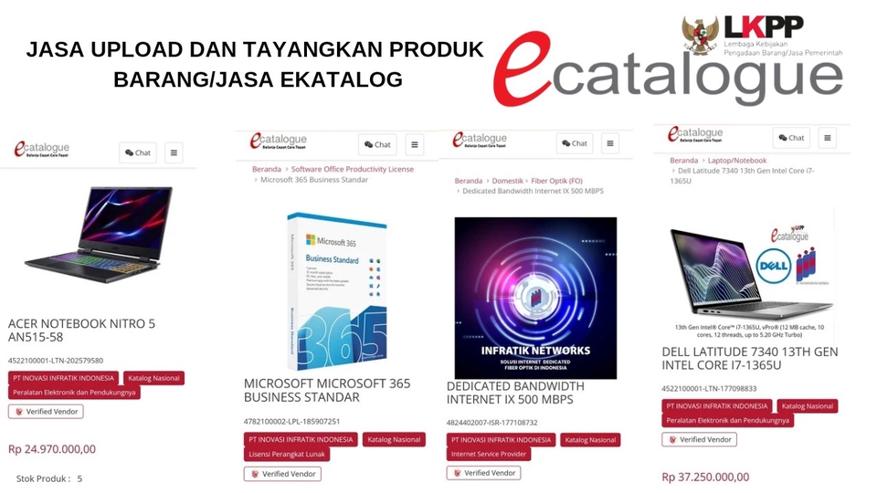 Update Produk Toko Online - JASA UPLOAD PRODUK EKATALOG V.5 ATAU V.6 LKPP - 1