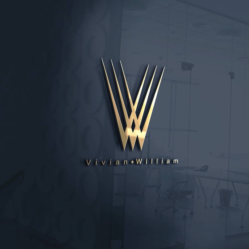 Desain logo profesional dengan nama Vivian William. Logo ini menggambarkan inisial WV dengan gaya modern dan minimalis. Cocok untuk perusahaan, website, atau usaha anda. Jasa desain logo profesional, buat logo online, harga desain logo murah, logo perusahaan, design logo.