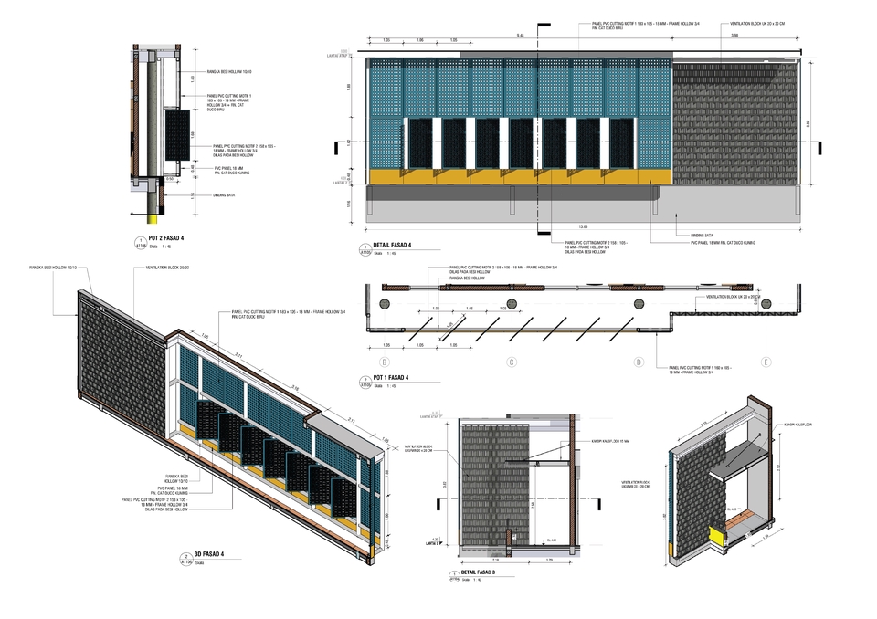 CAD Drawing - Jasa Gambar Kerja BIM - DED (ARS, STR, MEP) dengan REVIT - 15