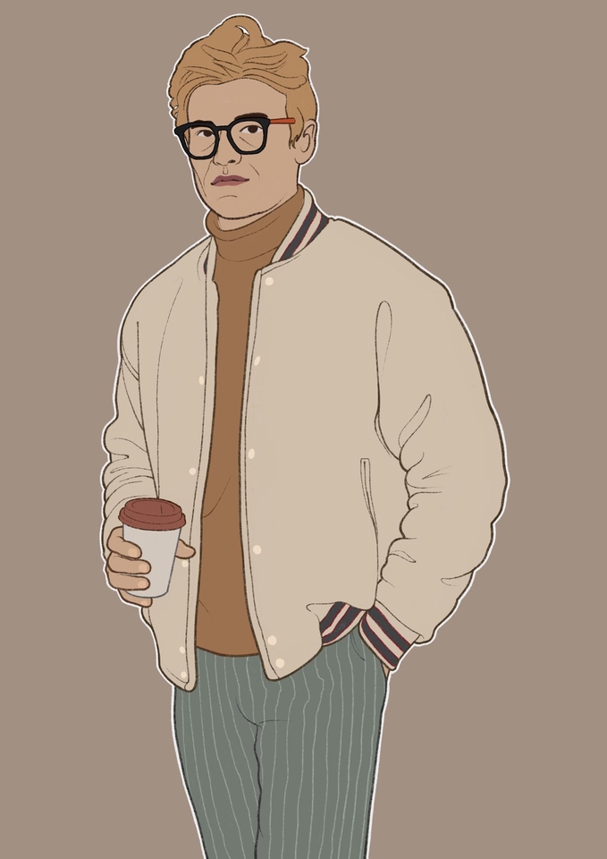 วาดภาพการ์ตูน - เปลี่ยนคนจริงให้กลายเป็นการ์ตูน ลายเส้นดินสอ ลงสีพื้น - 7