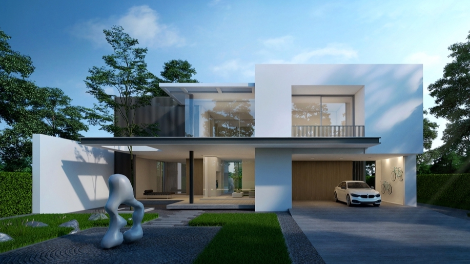 3D Perspective - งานเขียนภาพ 3D Perspective ภายนอก และรับงานออกแบบบ้าน/อาคารทุกประเภท - 2