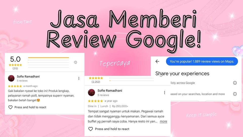Jasa Review Google Maps dan Google My Business Cepat, Tepat, dan Terpercaya - Jasa Review Google Maps/ Google Business dengan Akun Pribadi