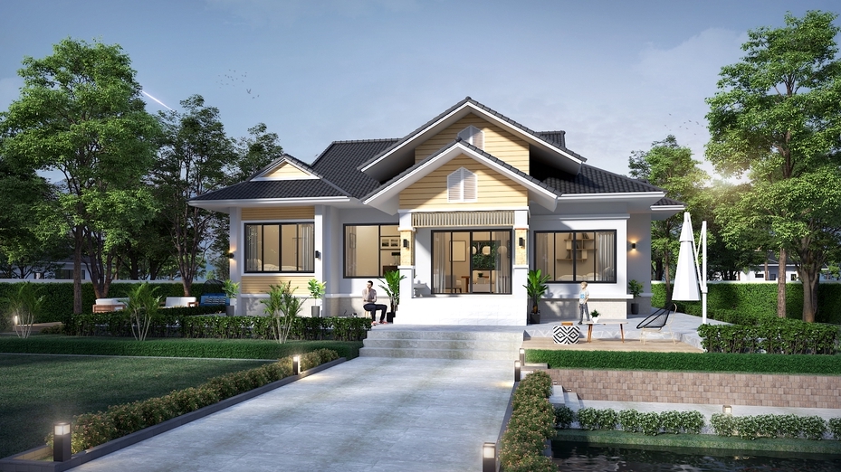 3D Perspective - รับทำภาพ 3D Perspective ออกแบบงานสถาปัตยกรรมภายนอก งานภายใน งานเขียนแบบก่อสร้าง ครบจบที่เดียว - 10