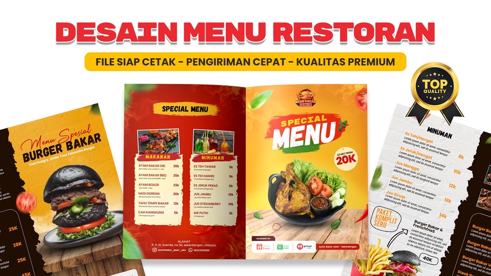 Jasa Desain Sertifikat dan Piagam Penghargaan - Desain menu restoran, pengerjaan cepat & kualitas terbaik