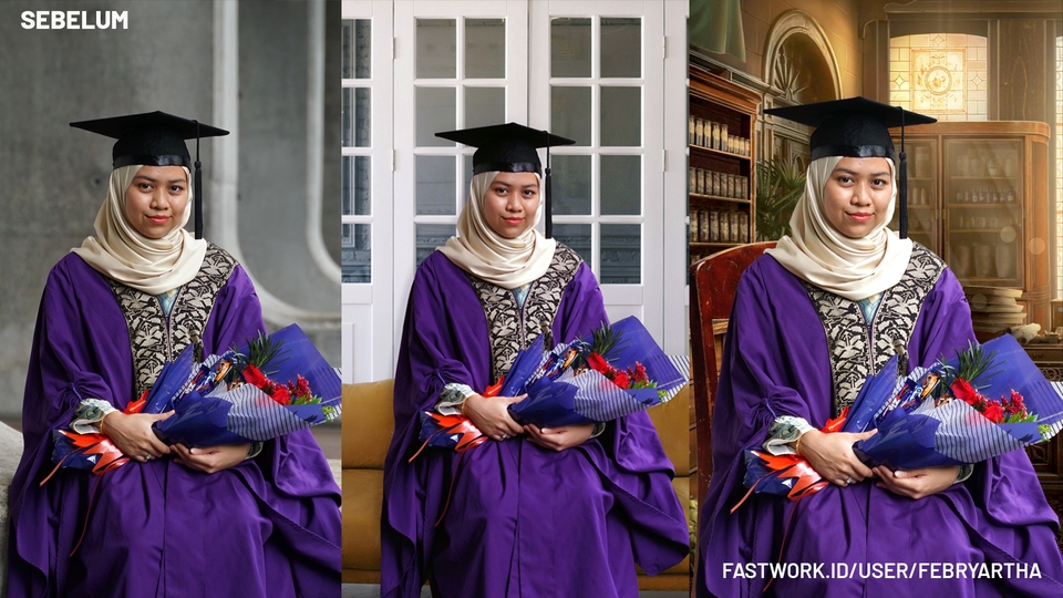 Edit Gambar & Photoshop - Edit foto professional ala studio, foto pernikahan, wisuda, couple, keluarga dll - 2