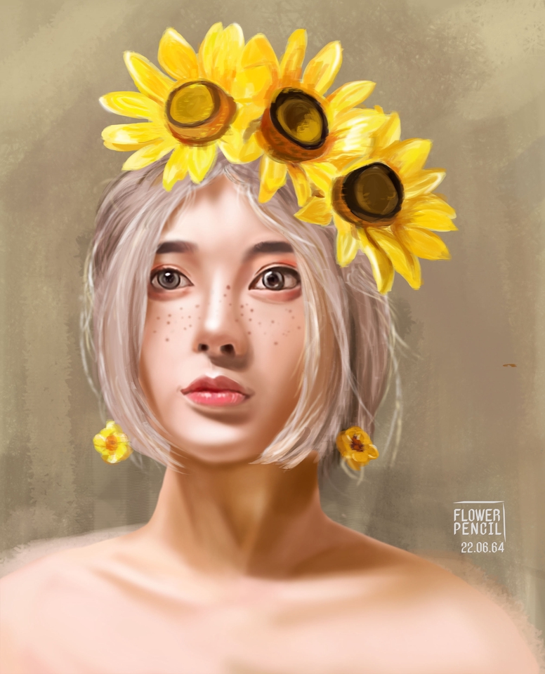 วาดภาพเหมือน Portrait - ภาพเหมือนรูปคน Digital Painting - 2
