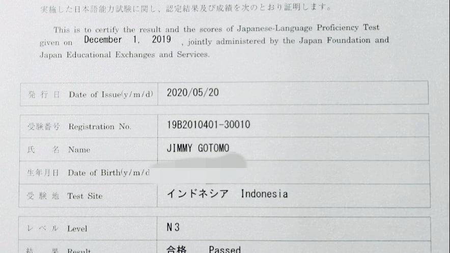 Penerjemahan - Translate N3 Jepang ke Indonesia/Inggris - 1