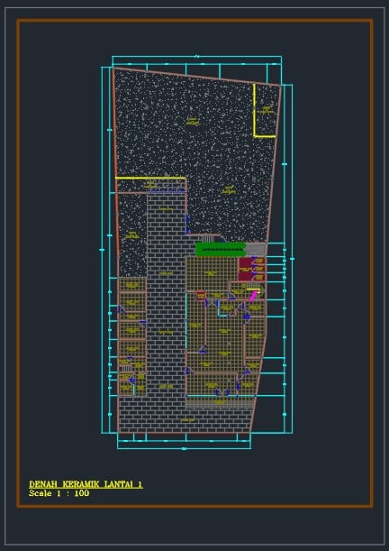 CAD Drawing - Gambar Kerja IMB Rumah Tinggal , Ruko, Kantor, Mess- 5000/m2 - 12