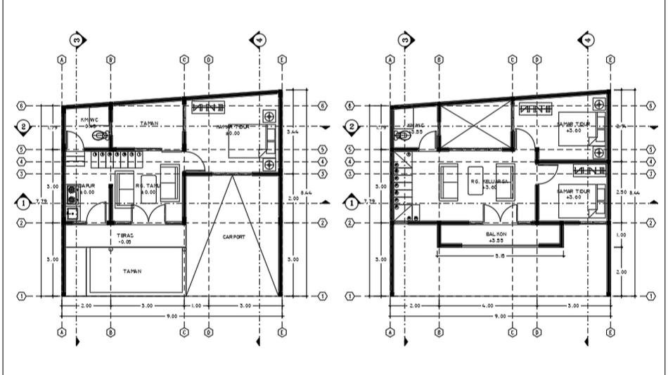 CAD Drawing - GAMBAR IMB & GAMBAR KERJA (DED) - 1