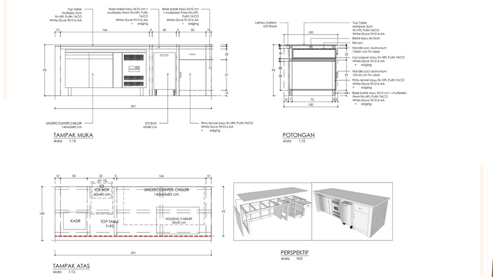 CAD Drawing - Drafting Gambar Kerja 2D - 1