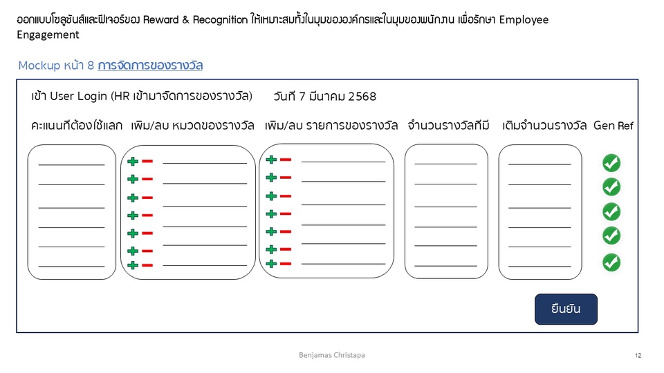 รับออกแบบเว็บไซต์ รับออกแบบแอพพลิเคชั่น ออกแบบ UI UX สำหรับระบบจัดการรางวัลและการยอมรับของพนักงาน