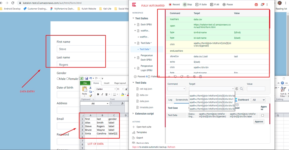 Jasa Lainnya - Data entry automatically with Katalon Recorder (Website platform only) - 3