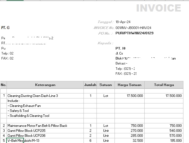 Akuntansi dan Keuangan - Jasa Administrasi : Quotation/Penawaran Harga, Pembuatan Invoice dan E-Faktur - 3