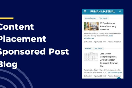 Jasa Blogger Sponsored Post & Content Placement - Jasa Content Placement / Guest Blogger dan Sponsored Post Blog