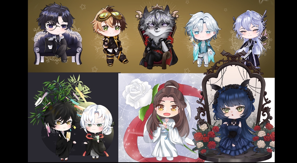 วาดภาพ Digital painting / Fan Art จากanime game oc หรือออกเเบบ