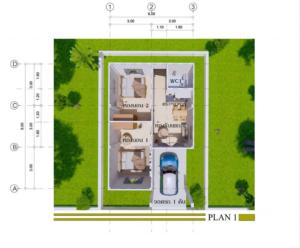 ออกแบบตกแต่งภายในและภายนอก - งานออกแบบบ้านพักอาศัย - 3