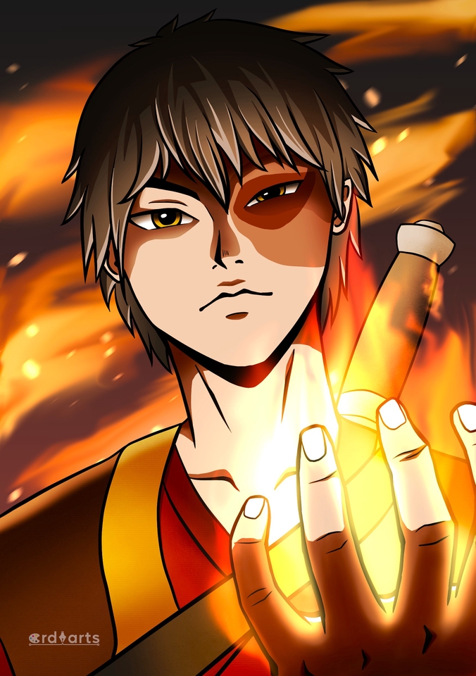 Jasa Ilustrasi Gambar Kartun Karakter Anime Laki Laki Berapi Api