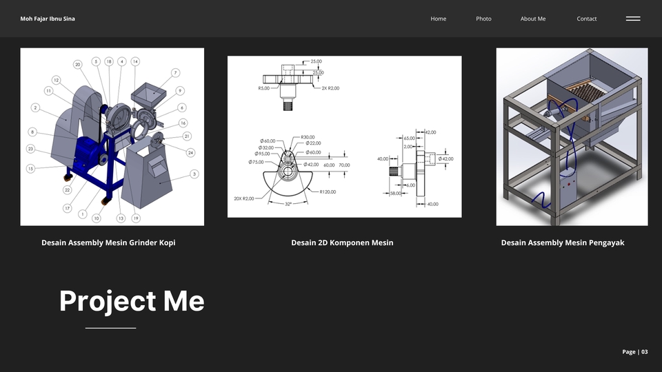 Jasa drafter autocad freelance untuk desain assembly mesin grinder kopi, komponen mesin, dan mesin pengayak.