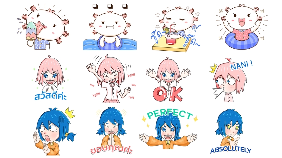 ออกแบบ LINE Sticker - ออกแบบสติ๊กเกอร์ไลน์ Line Sticker ( ภาพนิ่ง ) - 1