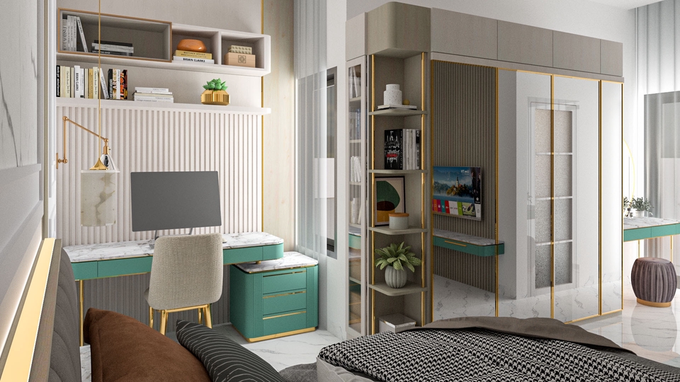 3D & Perspektif - Design 3D Interior Ruangan & Furniture Rumah, Kantor, Kitchen Set - 5