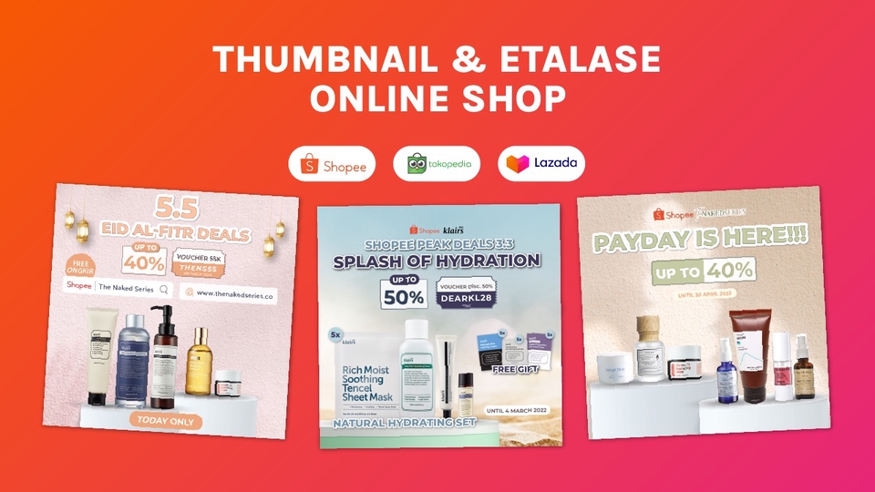 Banner Online - Banner Etalase Produk untuk Shopee, Tokopedia, Lazada, Online Shop - 1