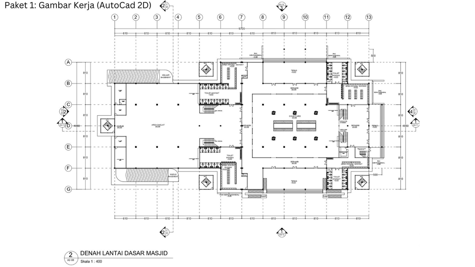 CAD Drawing - Gambar Kerja 2D AutoCad (As Built Drawing) dan Detail Arsitektural - 3