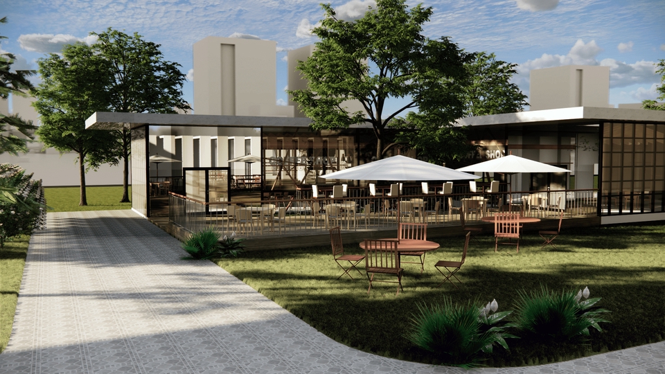3D Perspective - รับปั้นโมเดล3D render enscape ทั้งภายนอกและภายในตัวอาคาร - 10