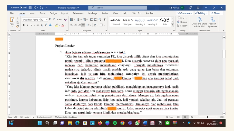 Pengetikan Umum - Transkrip Audio/Video menjadi Script - 3