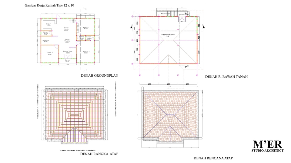 3D & Perspektif - Gambar Kerja Arsitektural 2 D  - 7