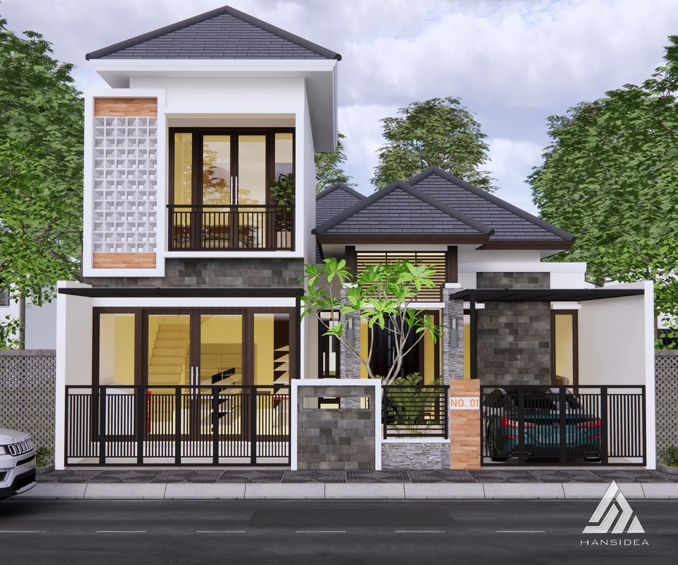3D & Perspektif - Desain Arsitektural, 3D Modeling dan Rendering - 17
