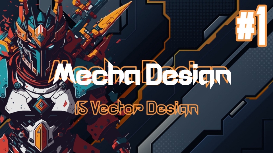 Jasa Lainnya - Vector Futuristic Mecha Designs (Untuk Design Kaos, Marchandise, Poster, Dll) - 1