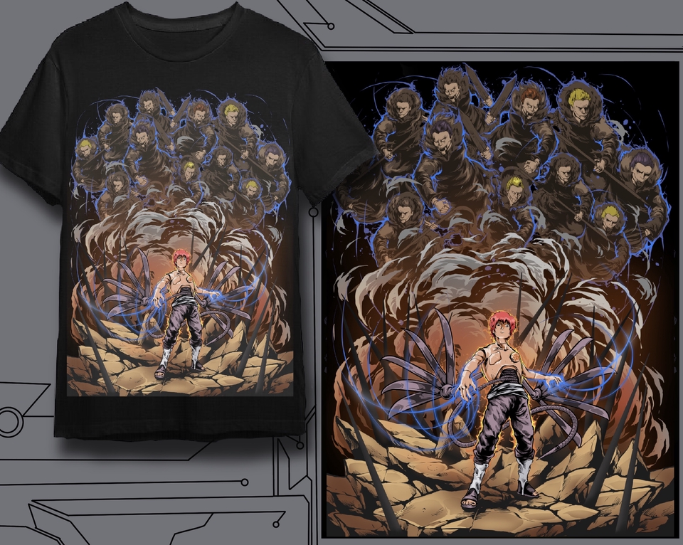 Desain Kaos & Motif - DESAIN KAOS ILUSTRASI ARTWORK DAN FANART ANIME - 3
