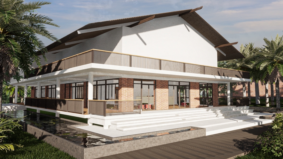 3D Perspective - 3D Perspective | ขึ้นโมเดล 3D Exterior/Interior | เขียนแบบงานสถาปัตยกรรม - 2