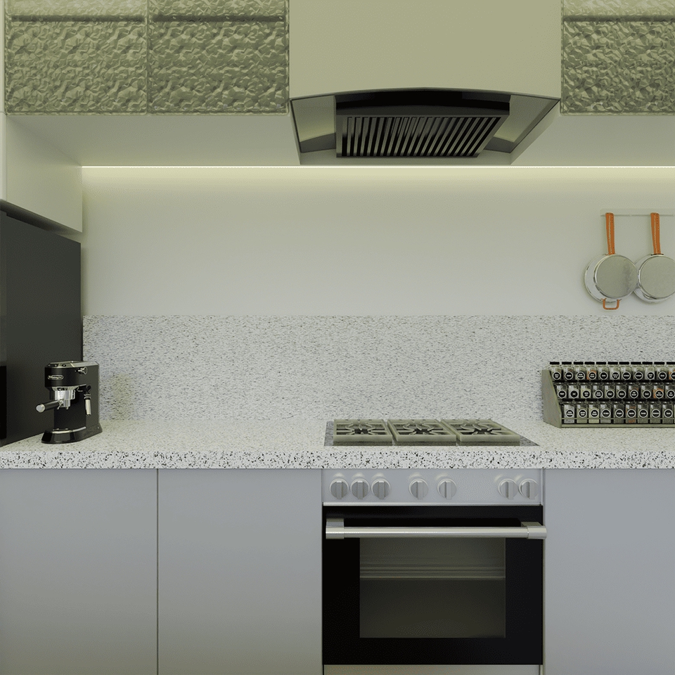 Desain lemari minimalis dengan gaya modern dan fungsional untuk ruang makan dan dapur