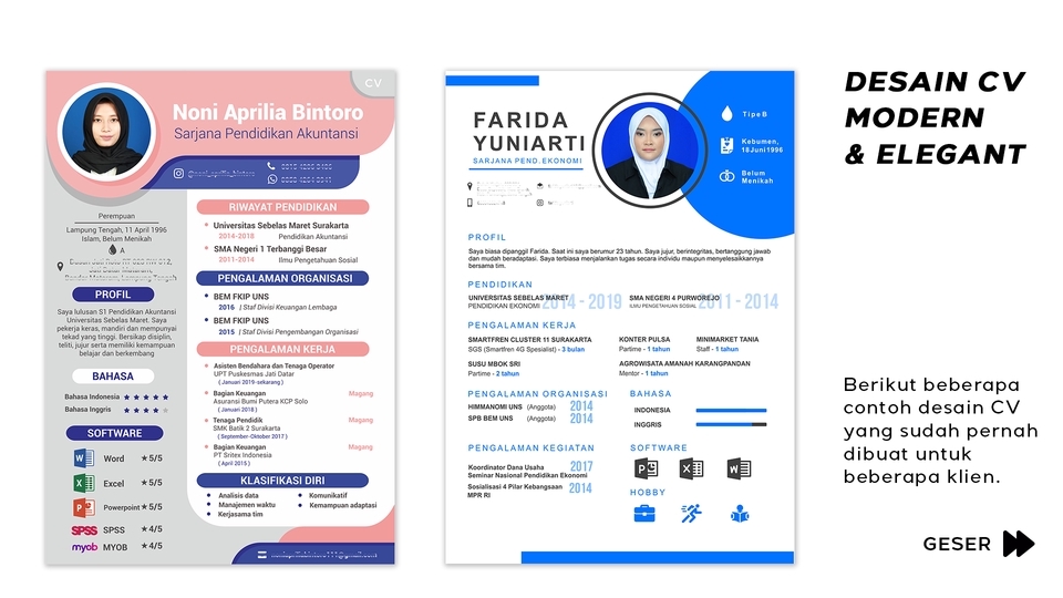 Portfolio & Resume - DESAIN CV MODERN & ELEGANT (1 Hari Jadi) - 4