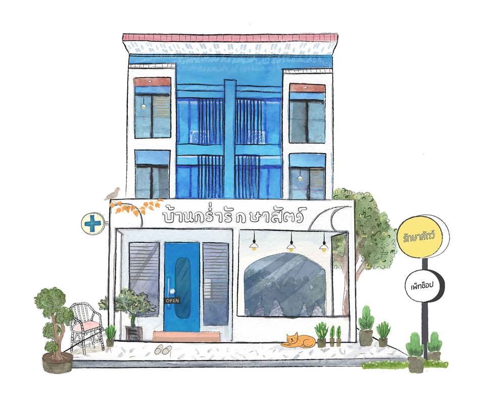 วาดภาพประกอบ - รับวาดภาพประกอบสีน้ำ Watercolor Illustration - 11