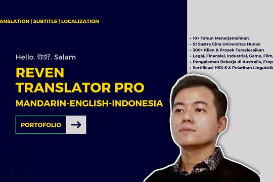 Jasa Penerjemah dan Translate Dokumen - PENERJEMAH PRO 1 HARI JADI* Mandarin/Inggris<->Indonesia