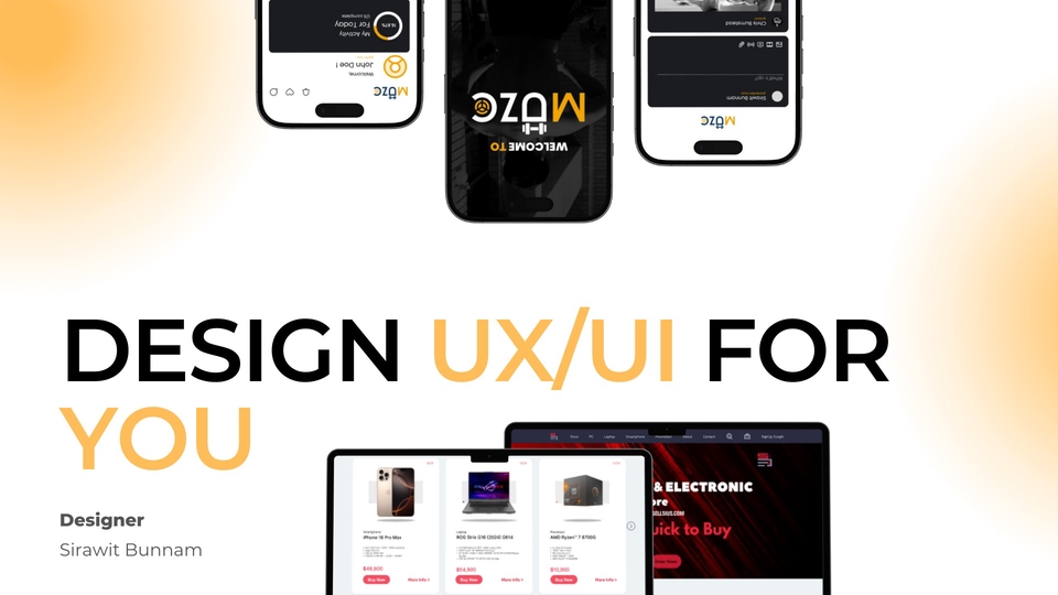 รับออกแบบ UI/UX เว็บไซต์ แอพพลิเคชั่น ออกแบบ website application