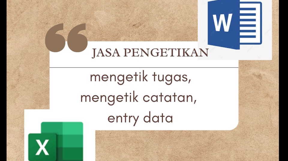 Pengetikan Umum - Ngetik apapun cepat, 1 hari jadi - 1