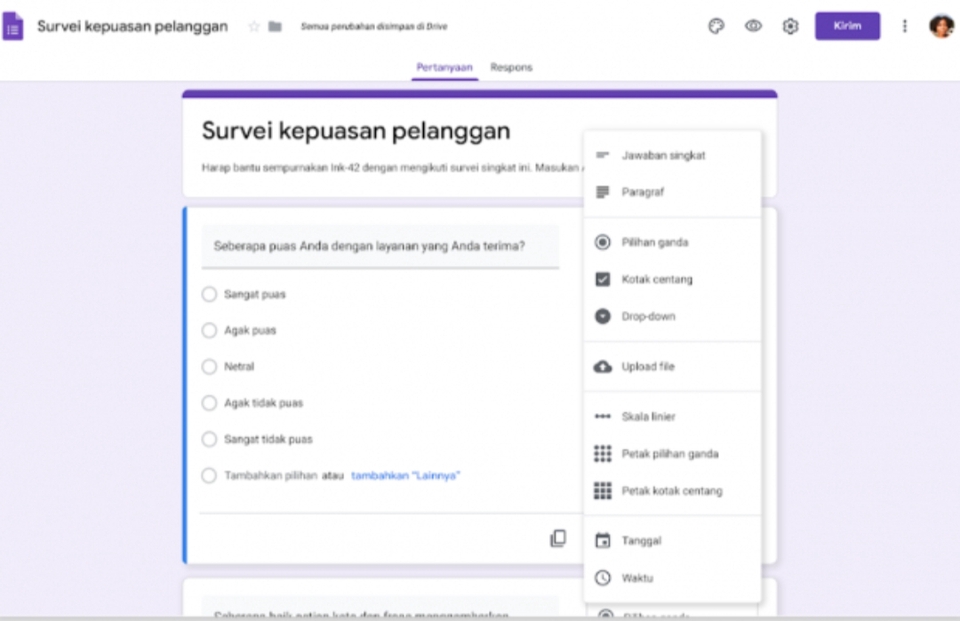 Entri Data - JASA PEMBUATAN GOOGLE FORM - 3