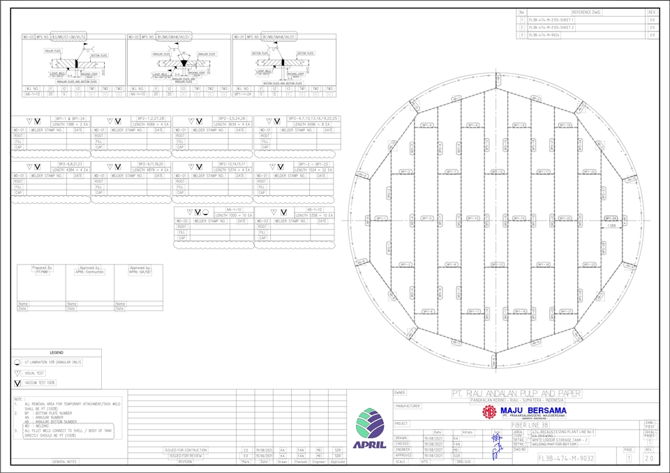 CAD Drawing - DED [Detail Engineering Design] Storage Tank API 650 - 10