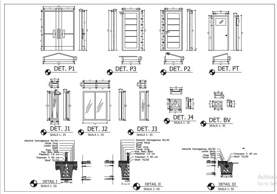 CAD Drawing - GAMBAR 2D RUMAH / RUKO / KOS - 4