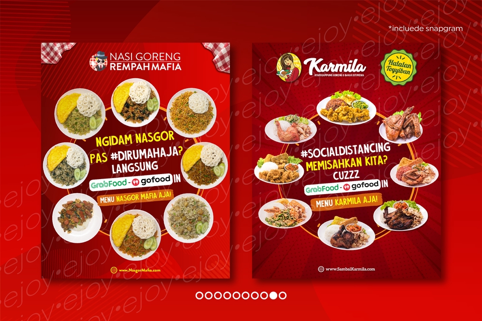 Banner Online - Sosial Media Food and Beverage Feed Desain untuk Instagram Termasuk Story - 10