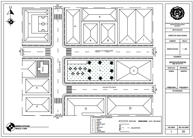 Jasa drafter autocad murah untuk pembuatan desain denah rumah dan taman.