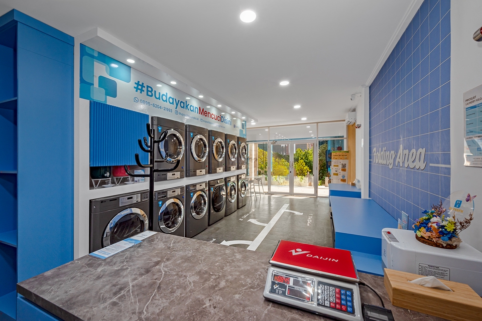 Jasa foto ruangan laundry komersil di Jakarta