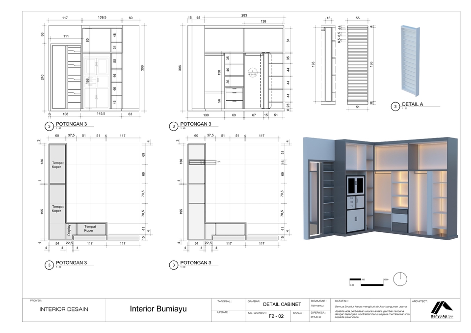 CAD Drawing - Interior dan Furnitur Drafting - 12