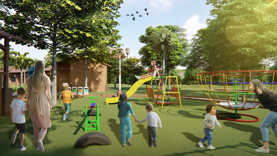 3D & Perspektif - Desain dan 3D Rendering untuk Playground, Community Landscape Park, dan Public Space - 2
